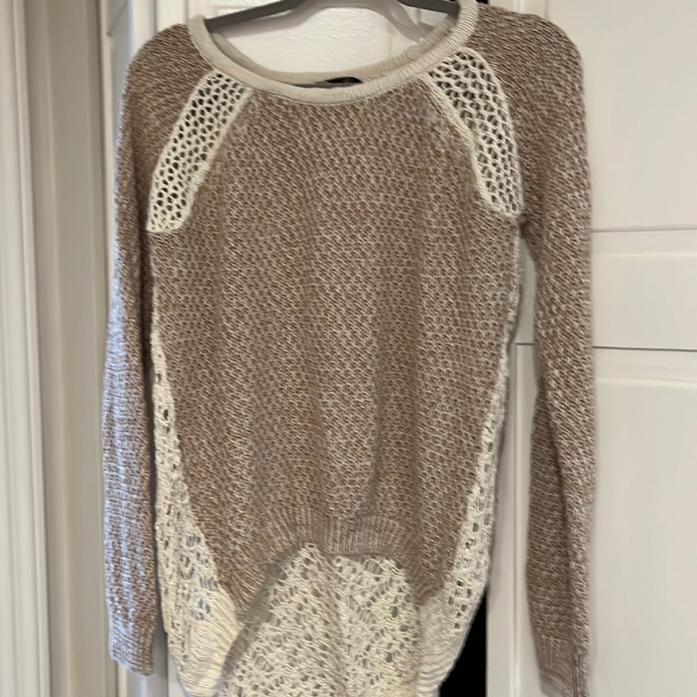 So pretty open crocheted back sweater